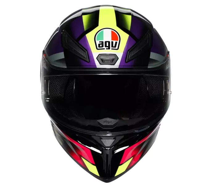 Helma na motorku AGV K1S E2206 FASTLAP BLACK/PURPLE/PINK