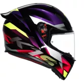 Helma na motorku AGV K1S E2206 FASTLAP BLACK/PURPLE/PINK