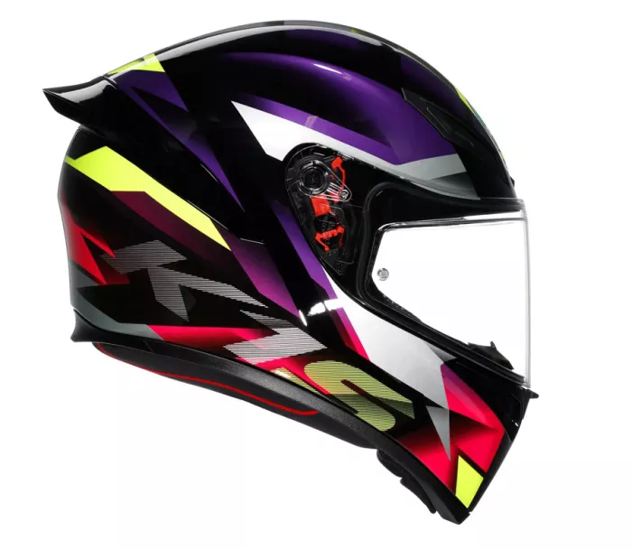 Helma na motorku AGV K1S E2206 FASTLAP BLACK/PURPLE/PINK