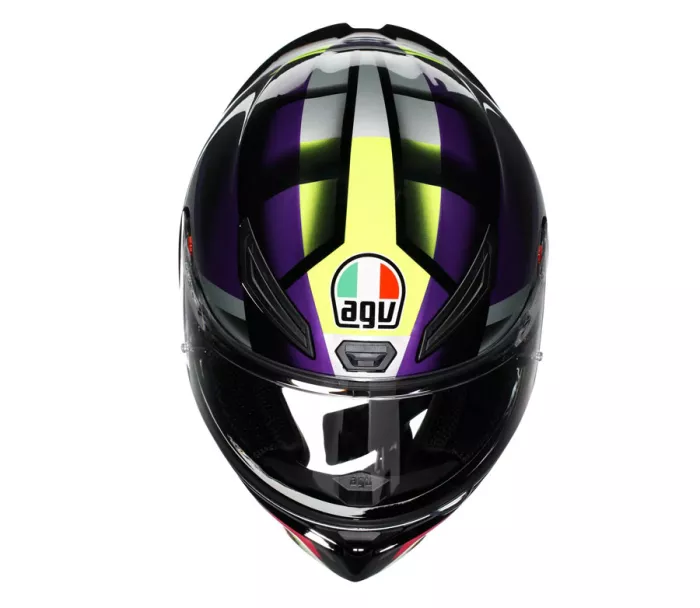 Helma na motorku AGV K1S E2206 FASTLAP BLACK/PURPLE/PINK