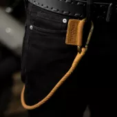 Trip Machine Braided key chain tan