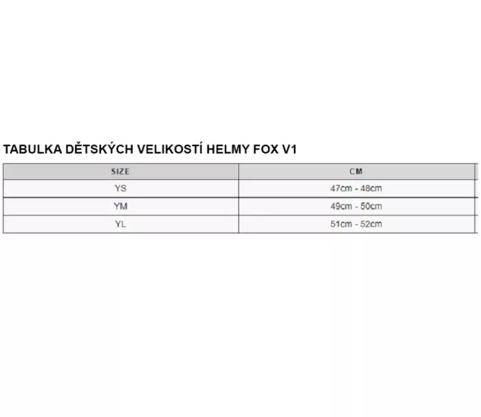 Dětská helma na motokros Fox V1 Shield Black