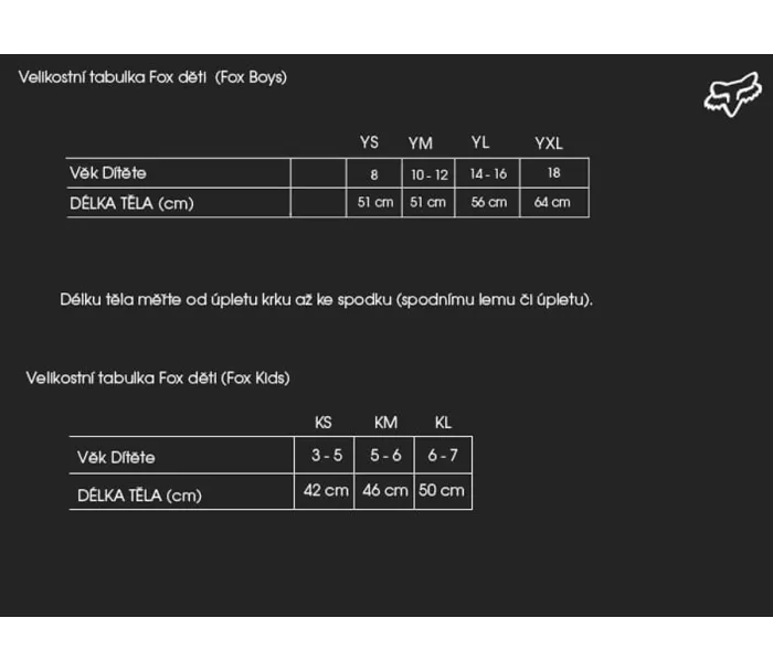 Dětské tričko Fox Legacy Ss Tee Black