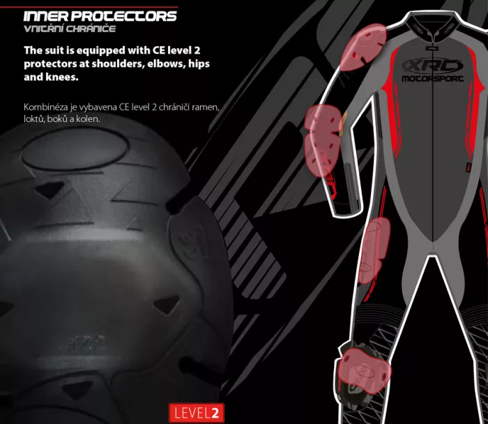 Jednodílná kombinéza XRC Circuito HLT men Tech10 black/grey/red