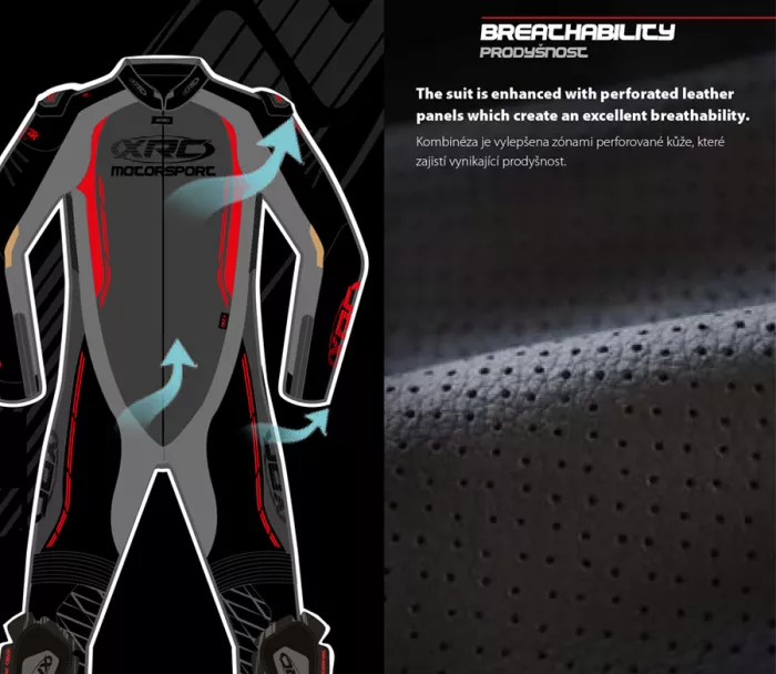 Jednodílná kombinéza XRC Circuito HLT men Tech10 black/grey/red