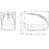 Kotoučový zámek na moto s alarmem Kovix KNX6-BM