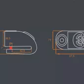 Kotoučový zámek na moto Kovix KD6-FG zelený