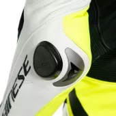 Kombinéza na motorku Dainese LAGUNA SECA 4 WHITE/BLACK/FLUO YELLOW