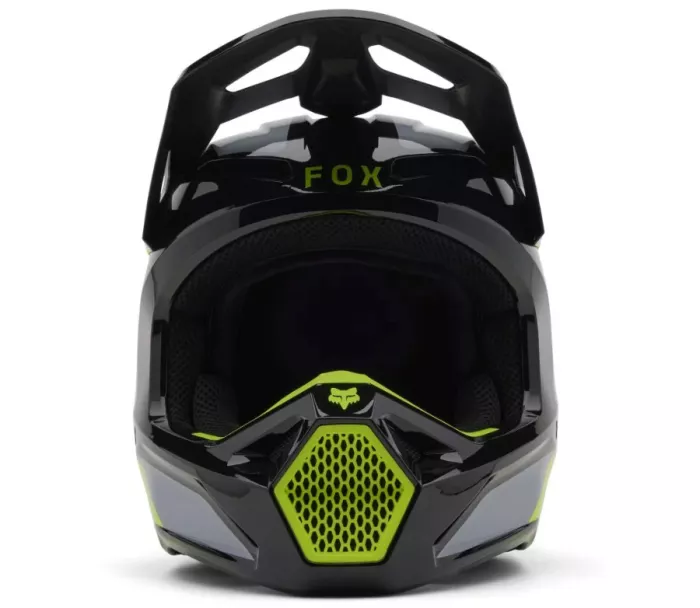 Motokrosová helma Fox V1 Lean Helmet Grey/Yellow