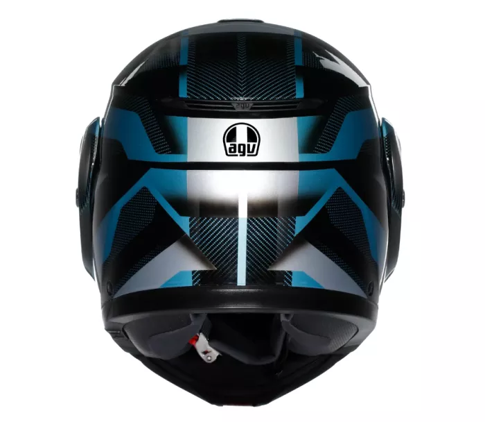 Výklopná helma AGV E2206 STREETMODULAR LEDRO MATT BLACK/POWDER BLUE