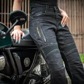 Dámské kevlarové džíny na moto Trilobite 661 Parado slim fit long black level 2