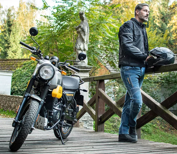 Kevlarové džíny na moto Trilobite 661 Parado blue SLIM