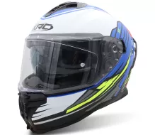Helma na moto XRC Loomis wht/blk/blue/fluo