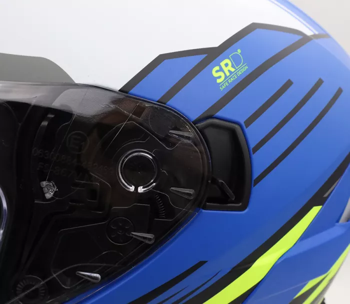 Helma na moto XRC Loomis wht/blk/blue/fluo