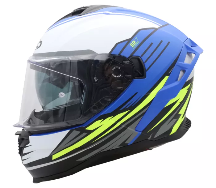 Helma na moto XRC Loomis wht/blk/blue/fluo