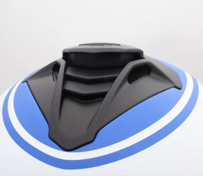 Helma na moto XRC Loomis wht/blk/blue/fluo