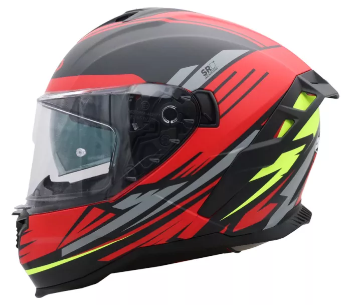 Helma na moto XRC Loomis red/blk/grey/yellow