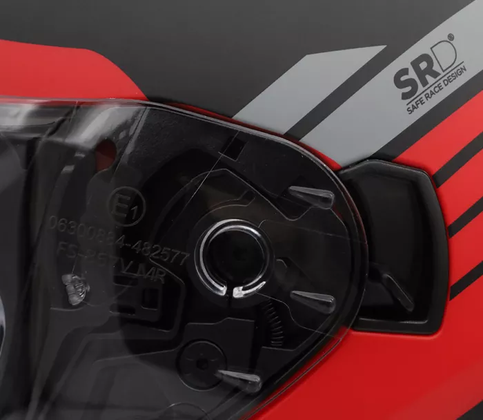 Helma na moto XRC Loomis red/blk/grey/yellow