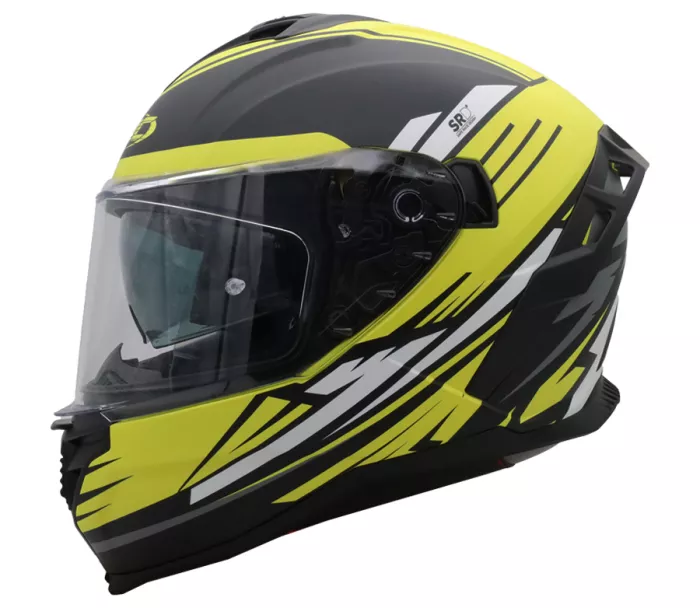 Motocyklová helma XRC Loomis blk/wht/grey/fluo