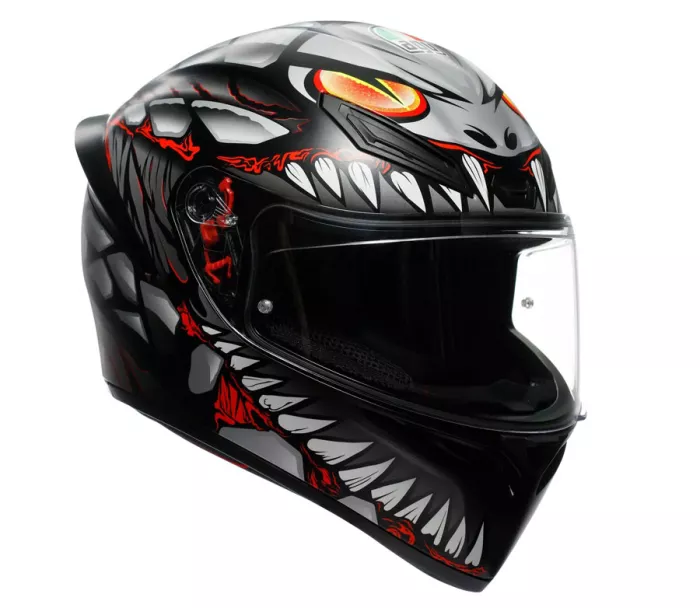 Integrální helma AGV K1 S E2206 LYZARD MATT BLACK/GREY/RED