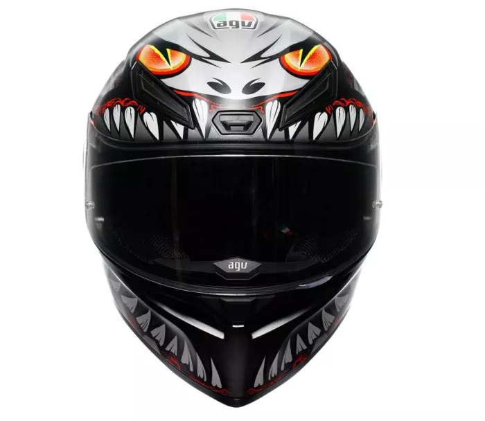 Integrální helma AGV K1 S E2206 LYZARD MATT BLACK/GREY/RED