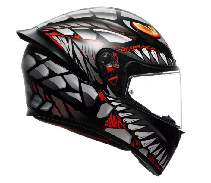 Integrální helma AGV K1 S E2206 LYZARD MATT BLACK/GREY/RED