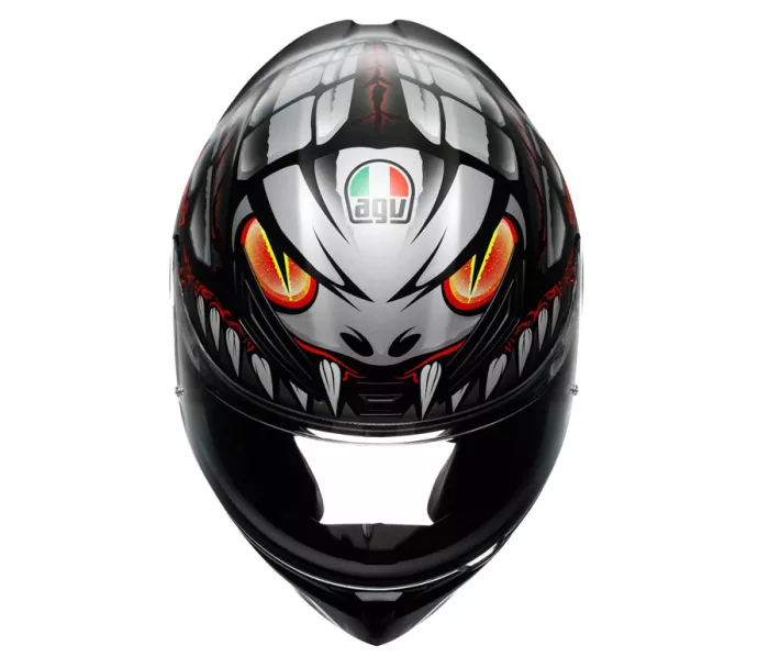 Integrální helma AGV K1 S E2206 LYZARD MATT BLACK/GREY/RED