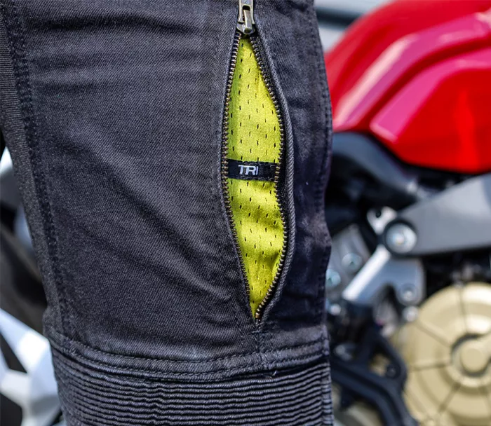 Pánské džíny na moto Trilobite Parado doublelayer AAA skinny fit black level 2