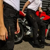 Pánské džíny na moto Trilobite Parado doublelayer AAA skinny fit black level 2