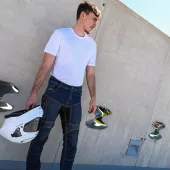 Pánské džíny Trilobite Parado doublelayer AAA slim fit men jeans blue level 2