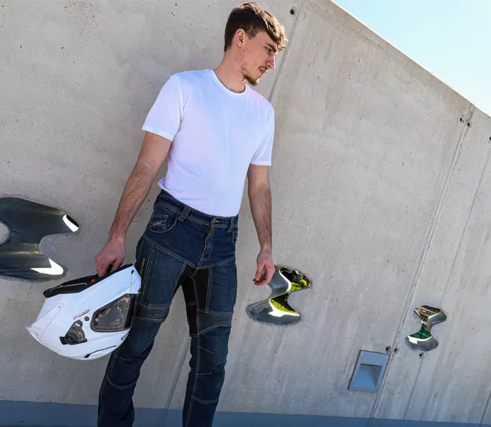 Pánské džíny Trilobite Parado doublelayer AAA slim fit men jeans blue level 2