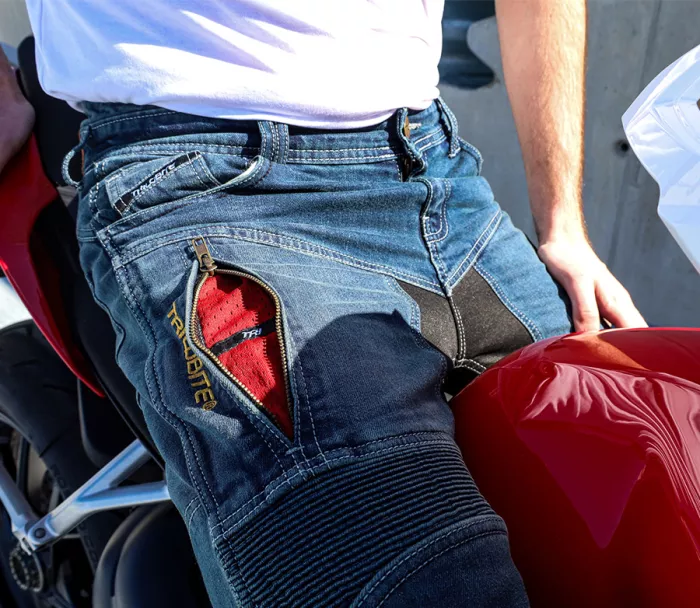 Pánské džíny Trilobite Parado doublelayer AAA slim fit men jeans blue level 2