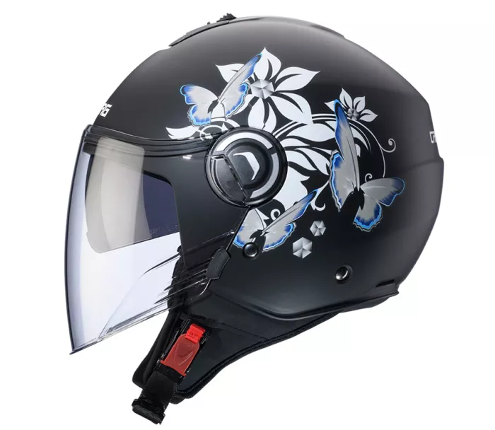 Otevřená helma Caberg Riviera V4X Mia matt black/white/grey