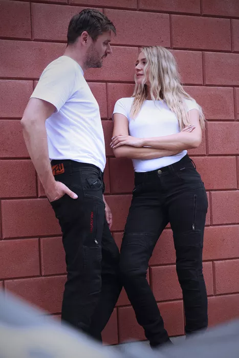 Dámské kalhoty na moto Trilobite Parado monolayer AAA slim fit jeans black