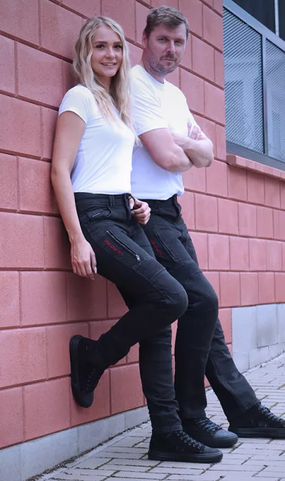 Dámské kalhoty na moto Trilobite Parado monolayer AAA slim fit jeans black