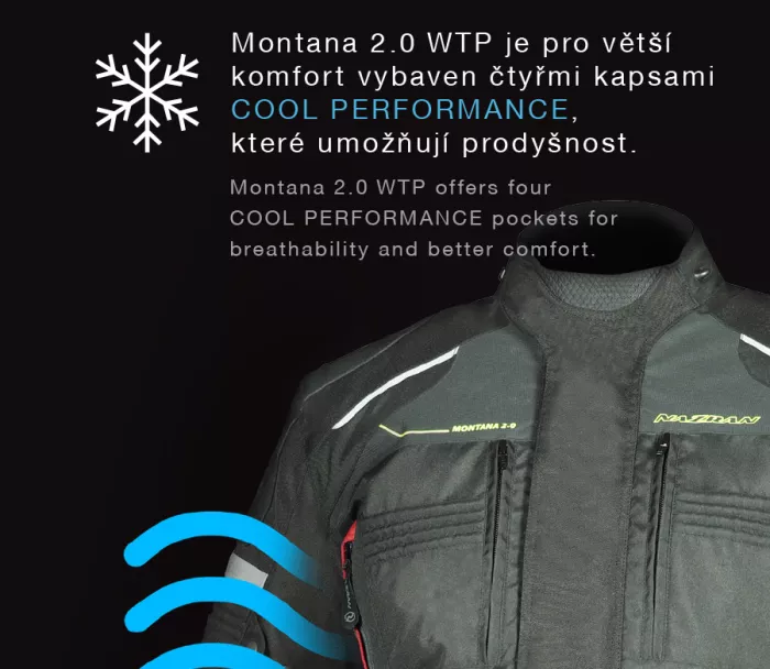 Dámská bunda na moto Nazran Montana 2.0 black/black