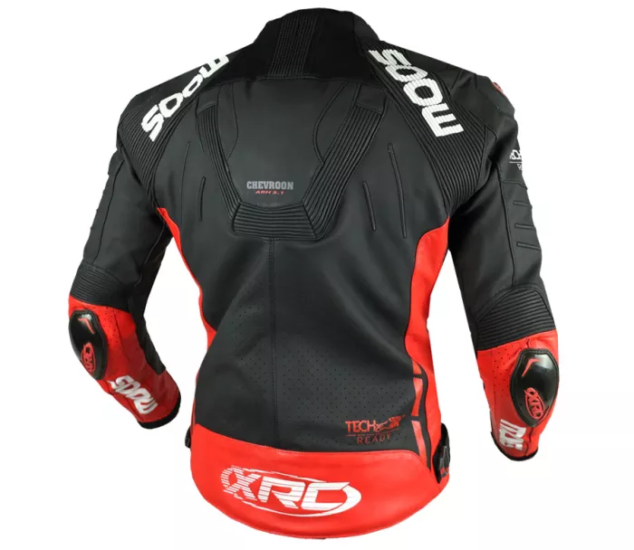 Kožená bunda XRC Moos 2.0 HLT men blk/red/wht