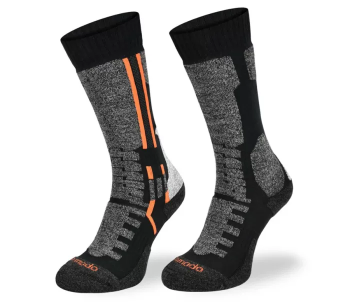 Motorkářské ponožky Brubeck Comodo MTB2 black/orange