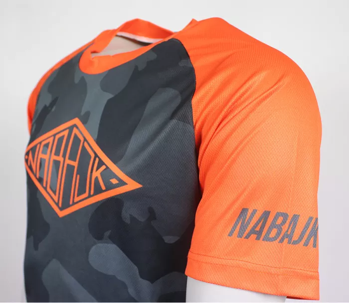 Pánský dres Nabajk Shpindler short sleeve black camo/orange