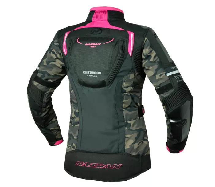 Dámská bunda na moto Nazran Thron Tech-Air black/pink/camo