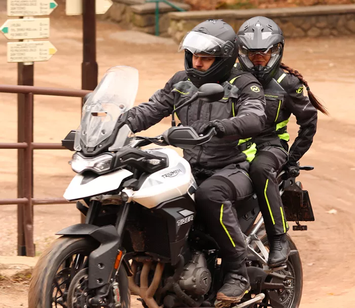 Dámská bunda na moto Nazran Cavell Tech-Air black/grey/fluo