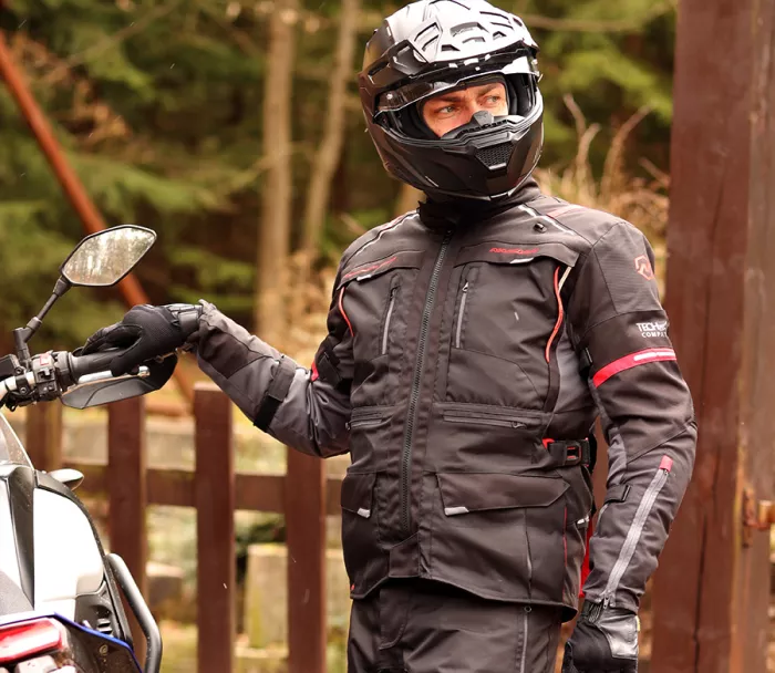 Bunda na motorku Nazran Cavell Tech-Air black/red