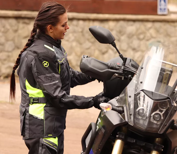 Dámská bunda na moto Nazran Cavell Tech-Air black/grey/fluo