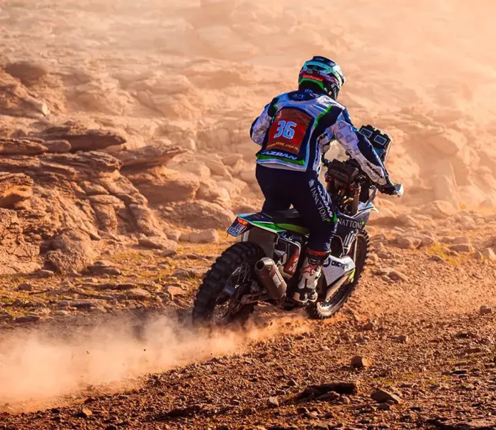Pánské kalhoty Nazran Cavell 2026 Dakar Replika blue/green/white