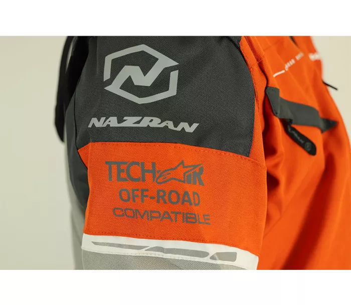Bunda na moto Nazran Cavell Dakar orange/grey Tech-Air® compatible