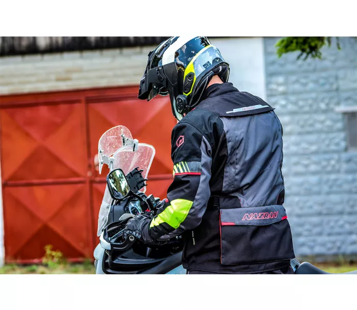 Bunda na moto Nazran Moritz 2.0 black/grey/fluo