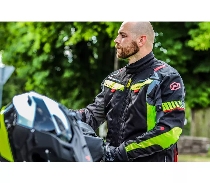 Bunda na moto Nazran Moritz 2.0 black/grey/fluo