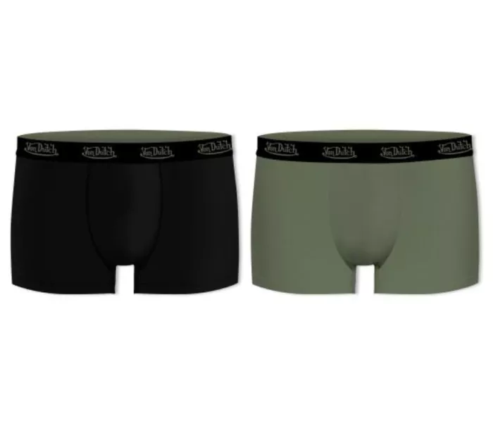 Boxerky Von Dutch Basic noir/khaki (2ks v balení)