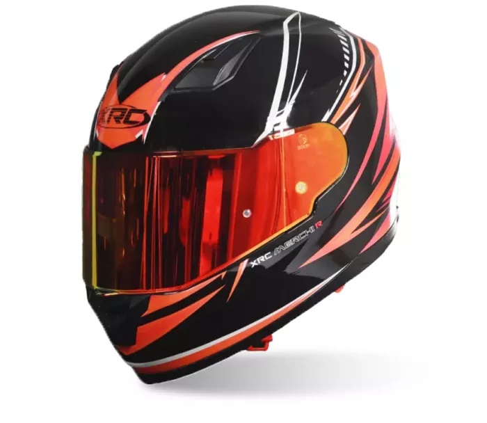Helma na moto XRC Merchi R black/orange/grey