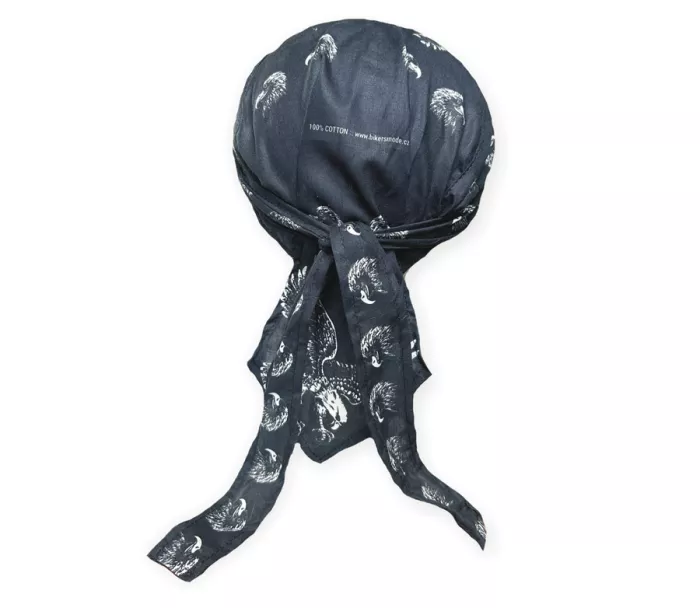 Bikers mode A80129 šátek na hlavu (čepička) bavlněný orel